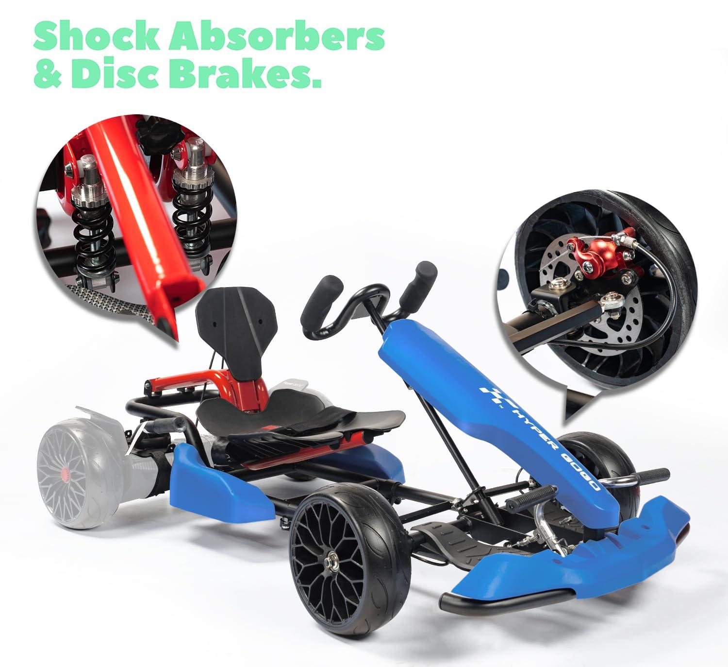 HYPER GOGO GoKart Kit - Hoverboard Attachment - Compatible with All Hover Boards,Blue