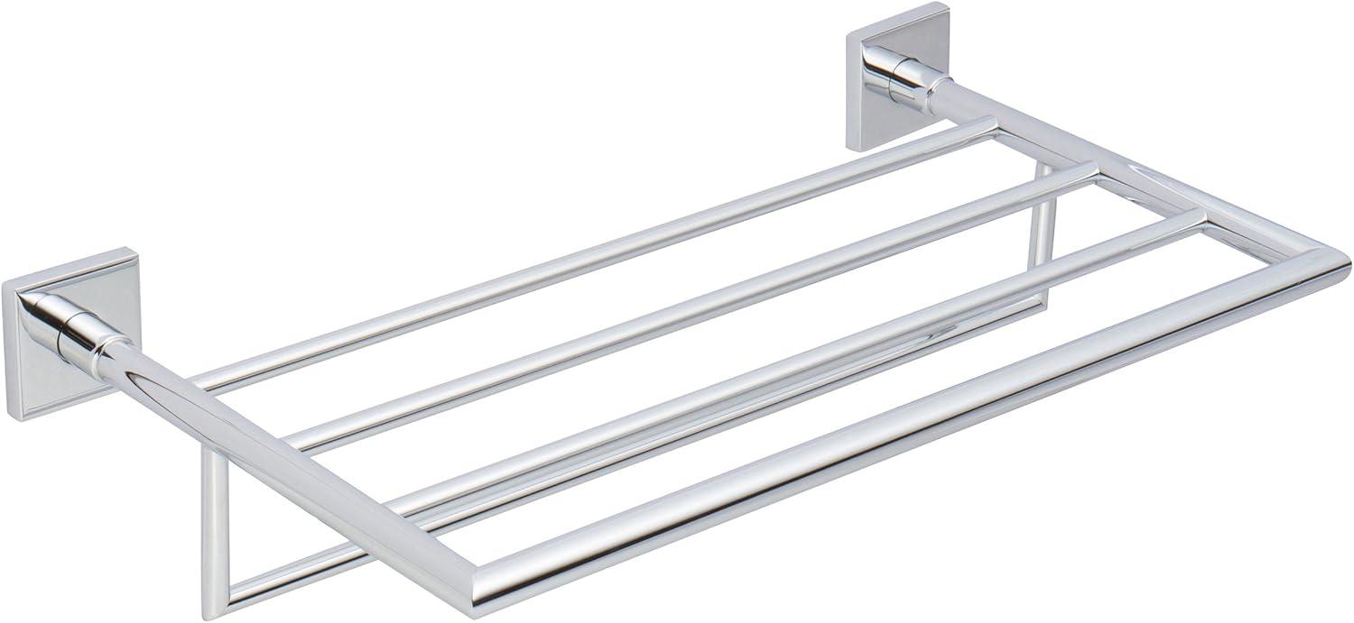 Polished Chrome 24" Hotel Shelf Frame with Towel Bar