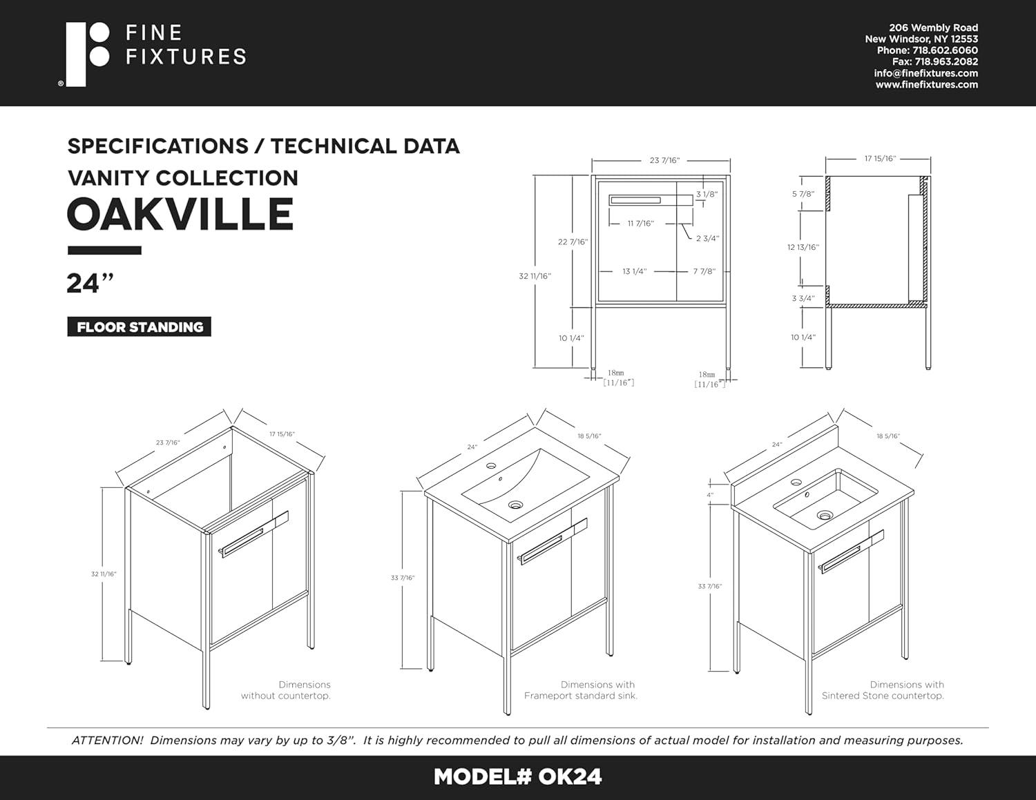 Fine Fixtures 24" Single Bathroom Vanity