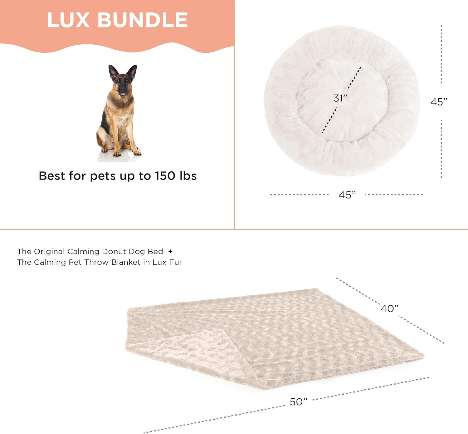 Best Friends By Sheri Best Friends by Sheri Bundle The Original Calming Lux Donut Cuddler Pet Bed/Throw