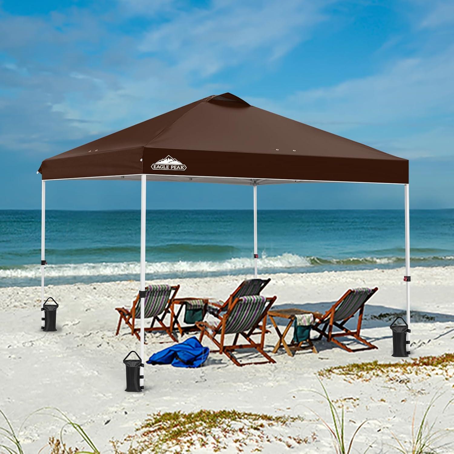 EAGLE PEAK Pop Up Canopies 10 Ft. W x 10 FT. D Metal Party Tent Canopy