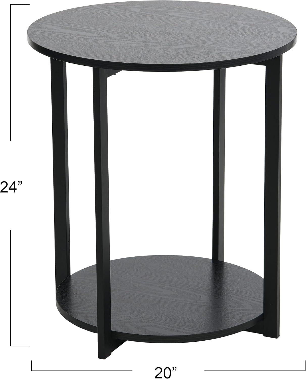 Household Essentials Jamestown Round End Table