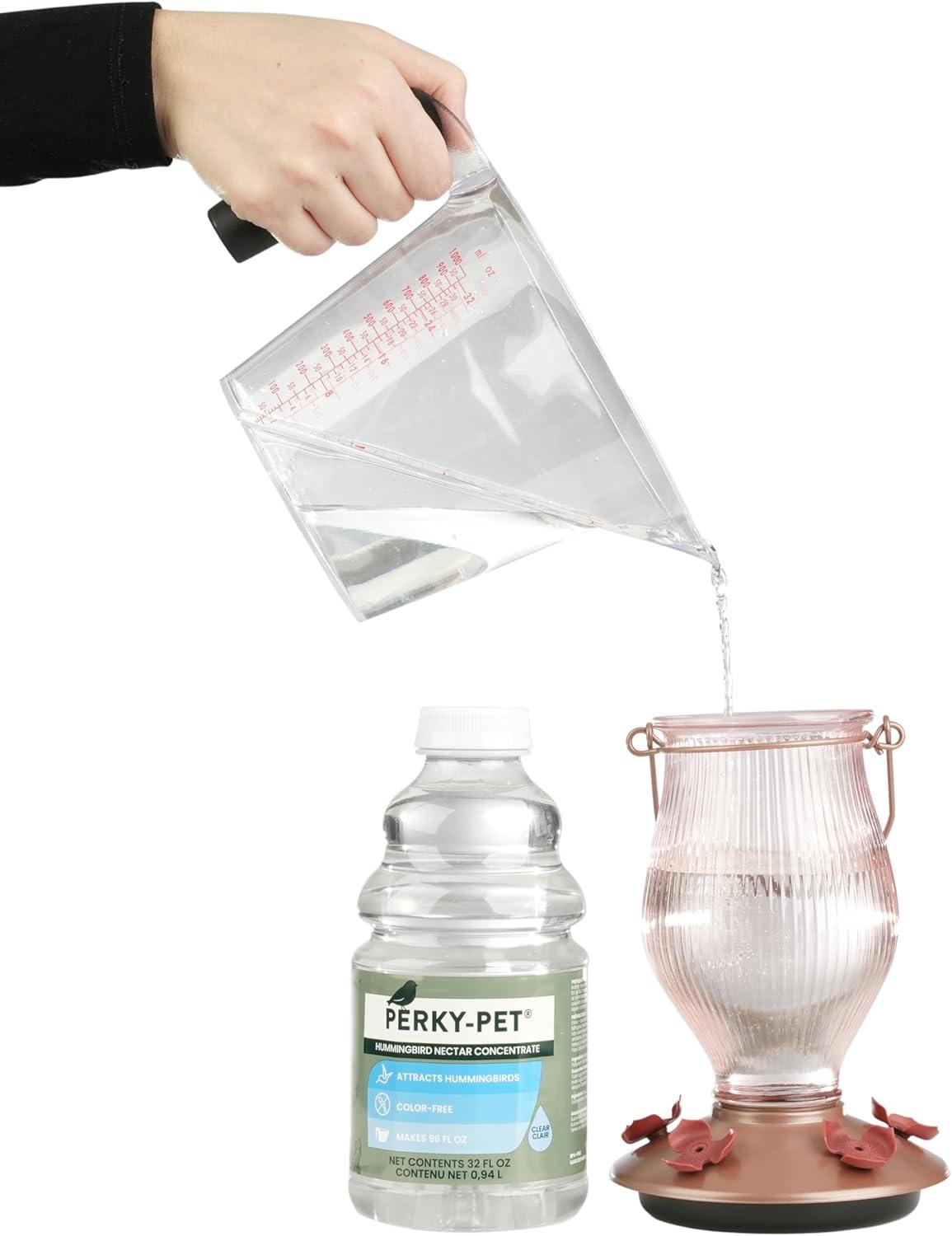 Perky-Pet Hummingbird Nectar Concentrate for Hummingbird Feeder - 32 oz - Makes 96 FL OZ of Food Nectar - 238CL