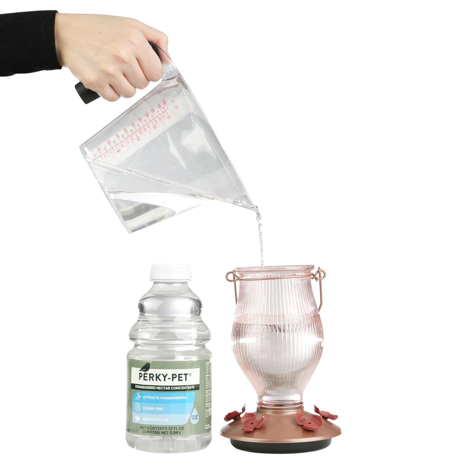 Perky-Pet Hummingbird Nectar Concentrate for Hummingbird Feeder - 32 oz - Makes 96 FL OZ of Food Nectar - 238CL