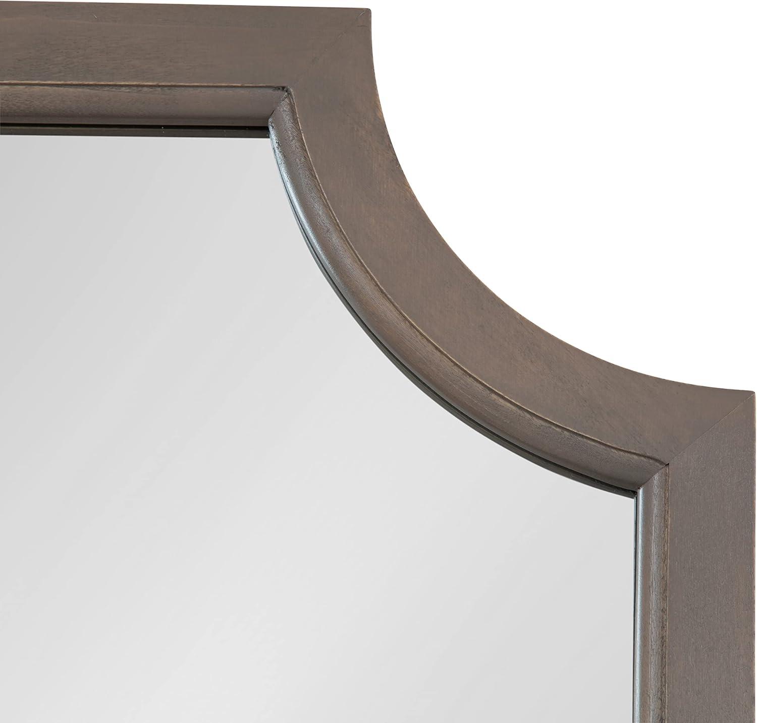 Kate and Laurel Hogan Wood Framed Mirror with Scallop Corners