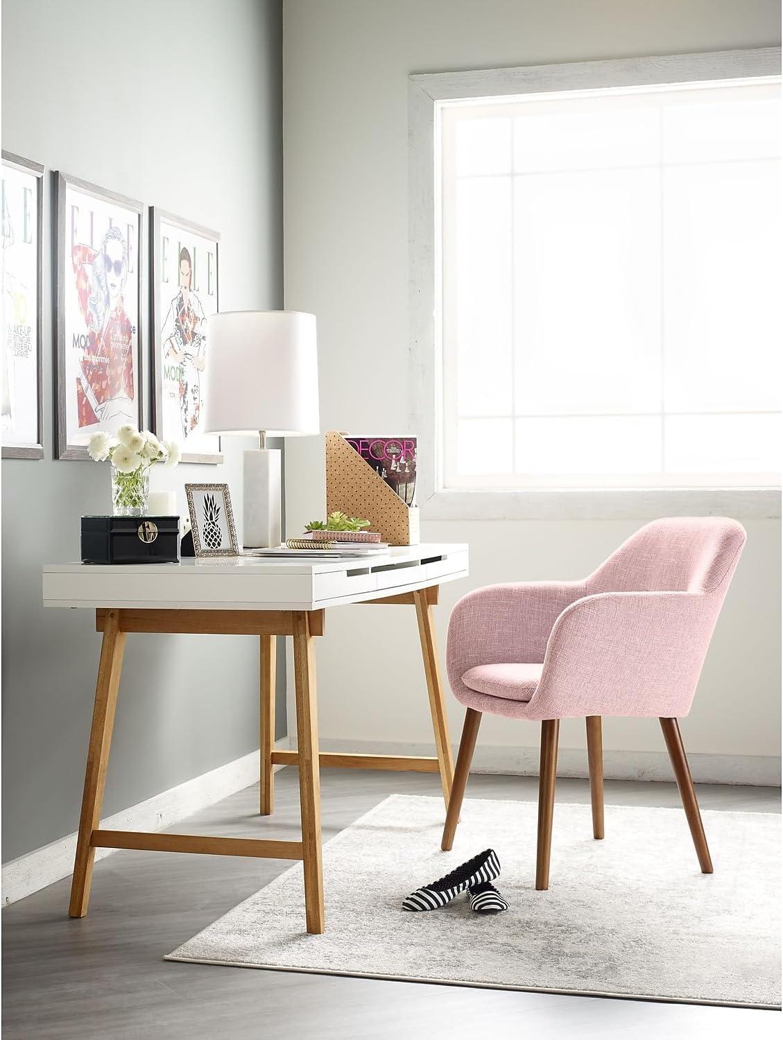 Elle Decor Adore Decor Roux Mid-Century Accent Chair for Home Office or Living Room