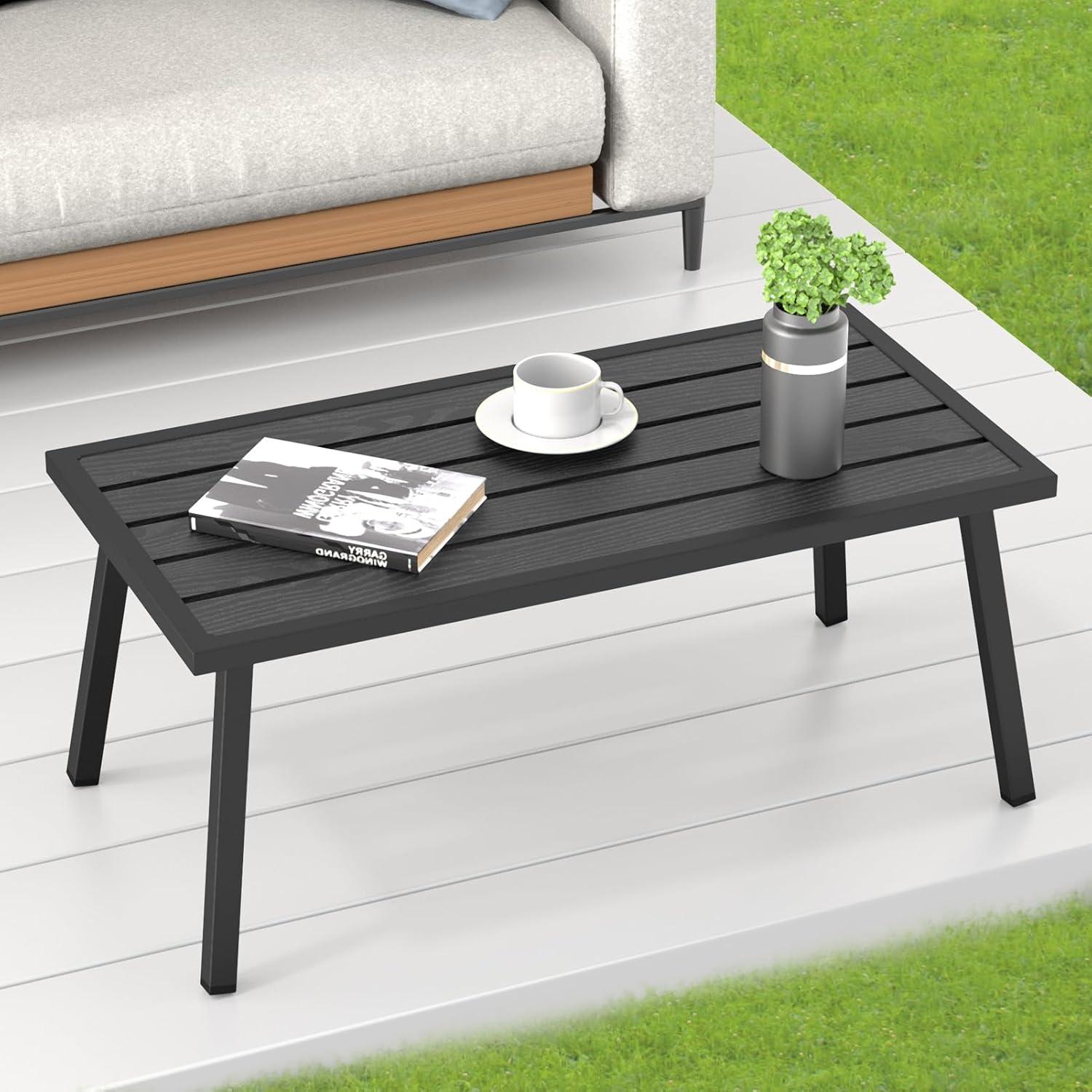 George Oliver Small Metal Outdoor Coffee Side Table