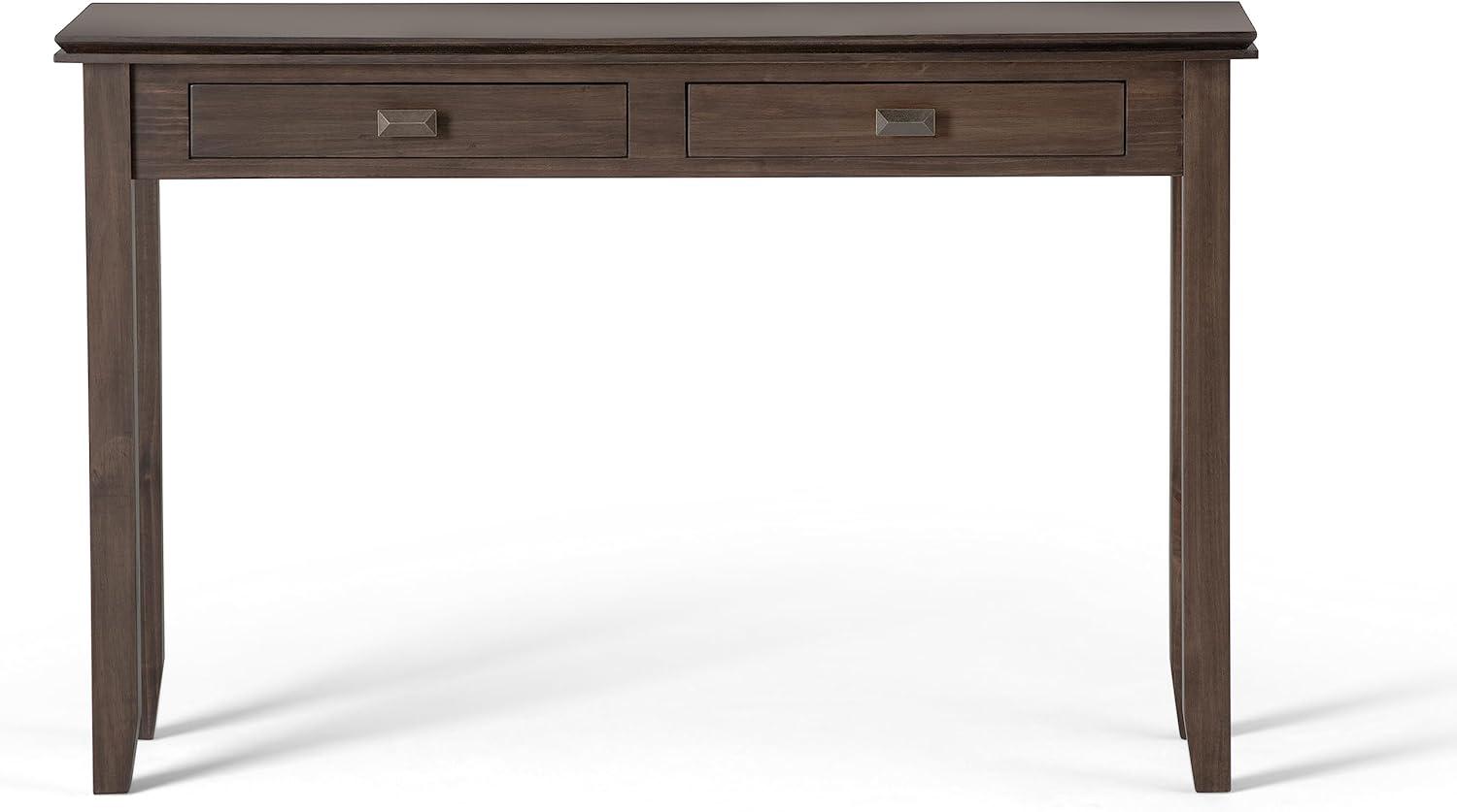 Simpli Home Artisan Wood 46" Transitional Console Sofa Table in Natural Brown