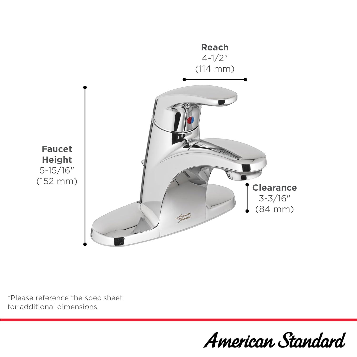 American Standard 7075.000 Colony Pro 1.2 GPM Centerset Bathroom Faucet - Black