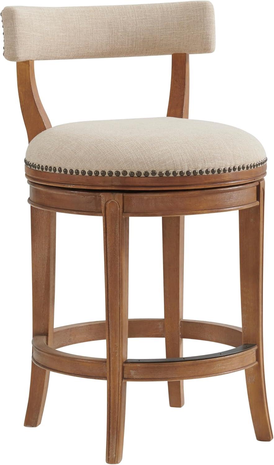 Hanover Solid Rubber Wood Swivel Counter And Bar Stool