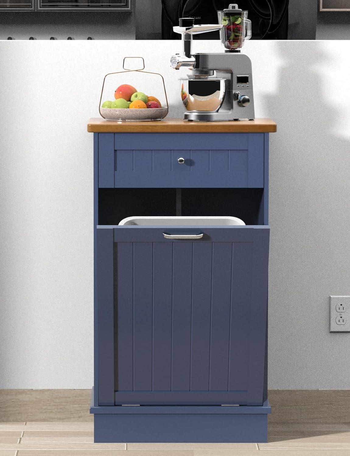 Aeloxis Havant Tilt Out Trash Cabinet 10 Gallon Wooden Free Standing (Not include trash can)