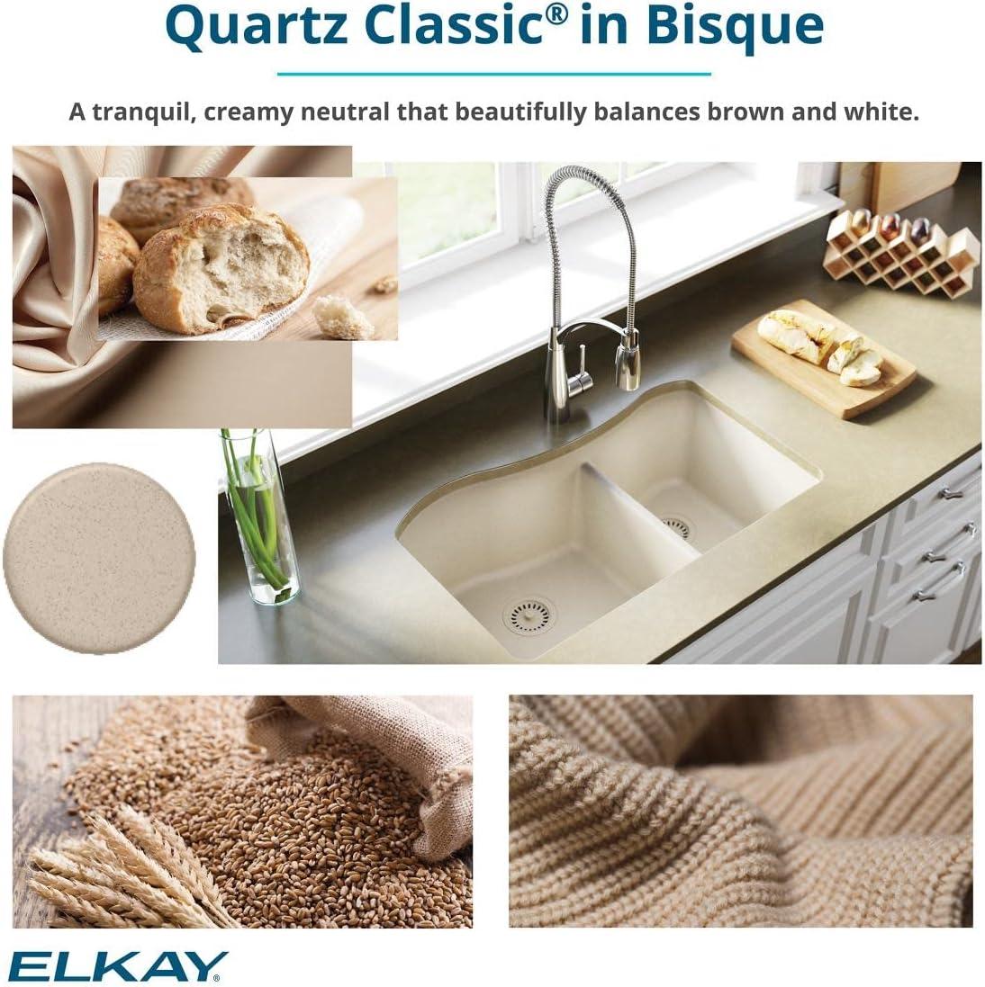 Quartz Classic 33" x 22" x 10" Double Basin Drop-In Kitchen Sink