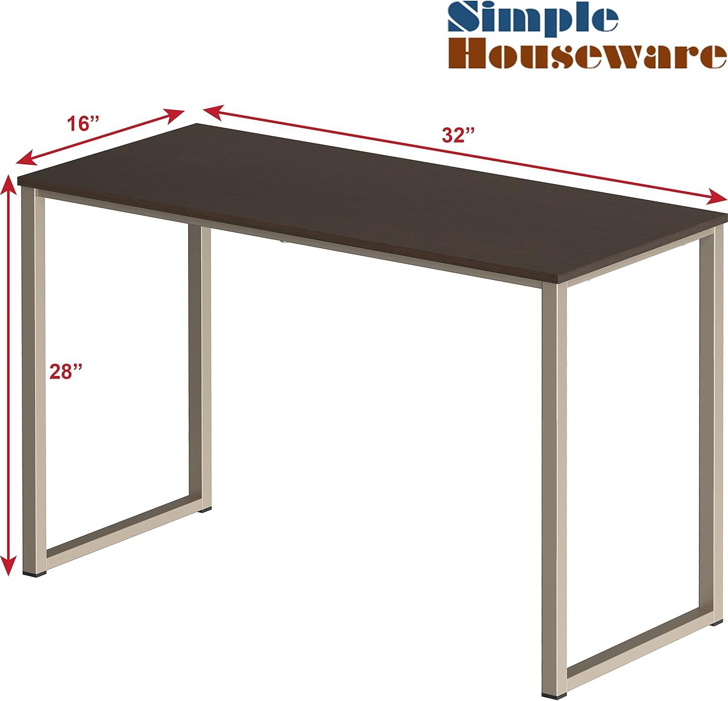 SHW Mission 32 inches office desk, Espresso