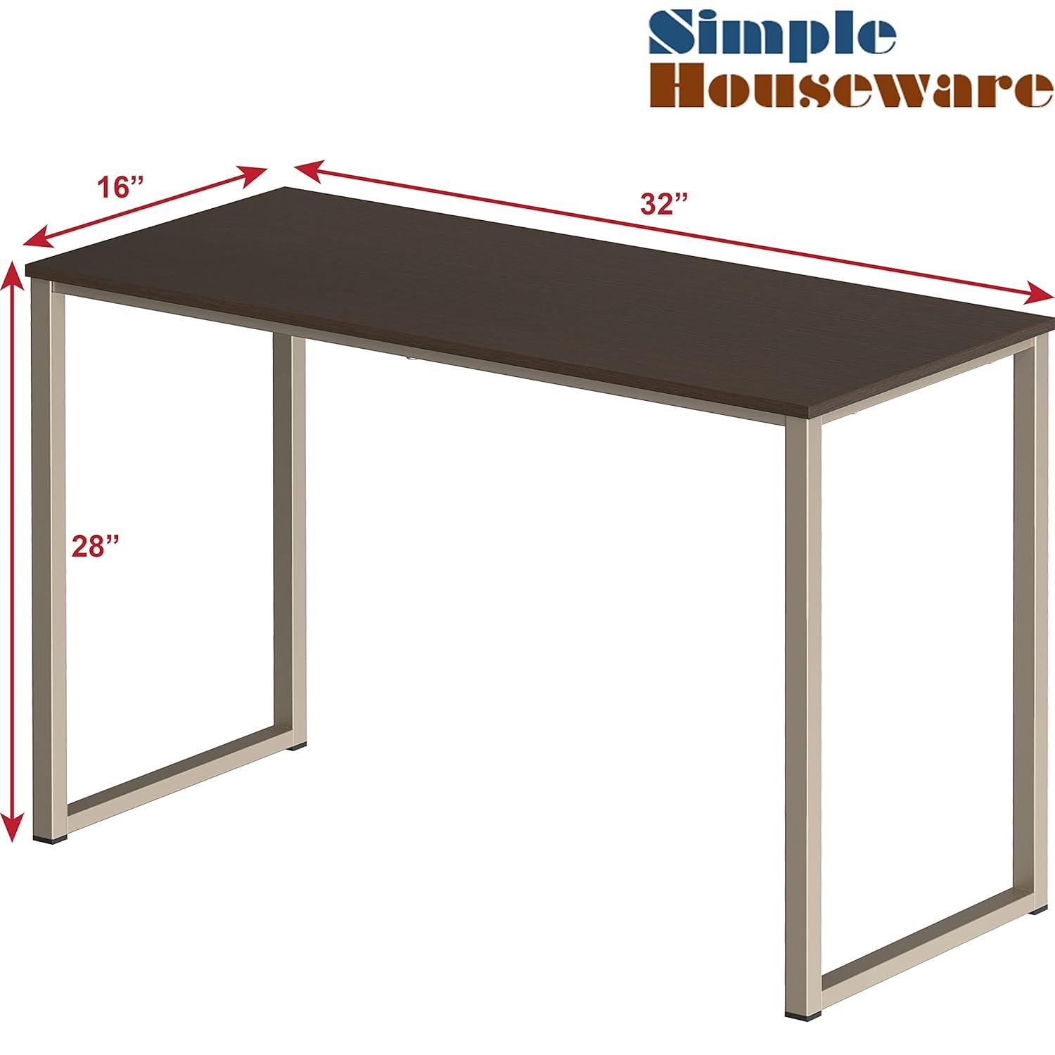 SHW Mission 32 inches office desk, Espresso