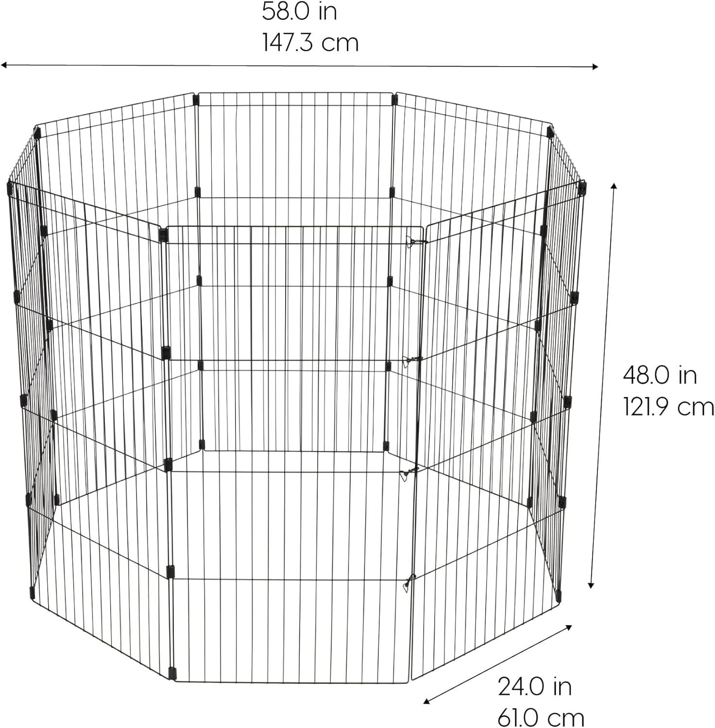 IRIS USA Exercise 8 Panel Wire Metal Pet Playpen for Dog