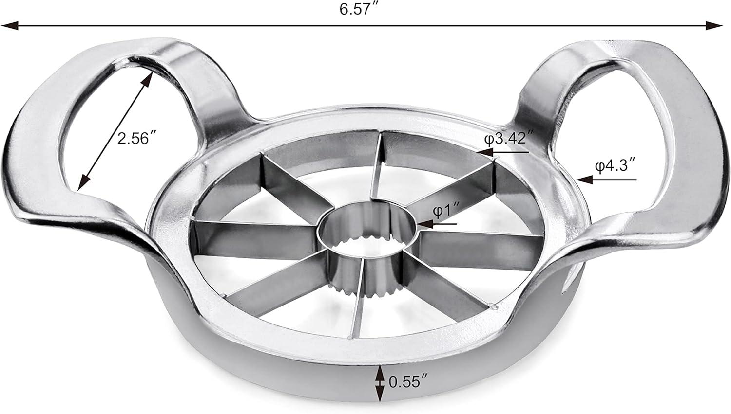 Stainless Steel Apple Corer and Divider with Oversized Handles