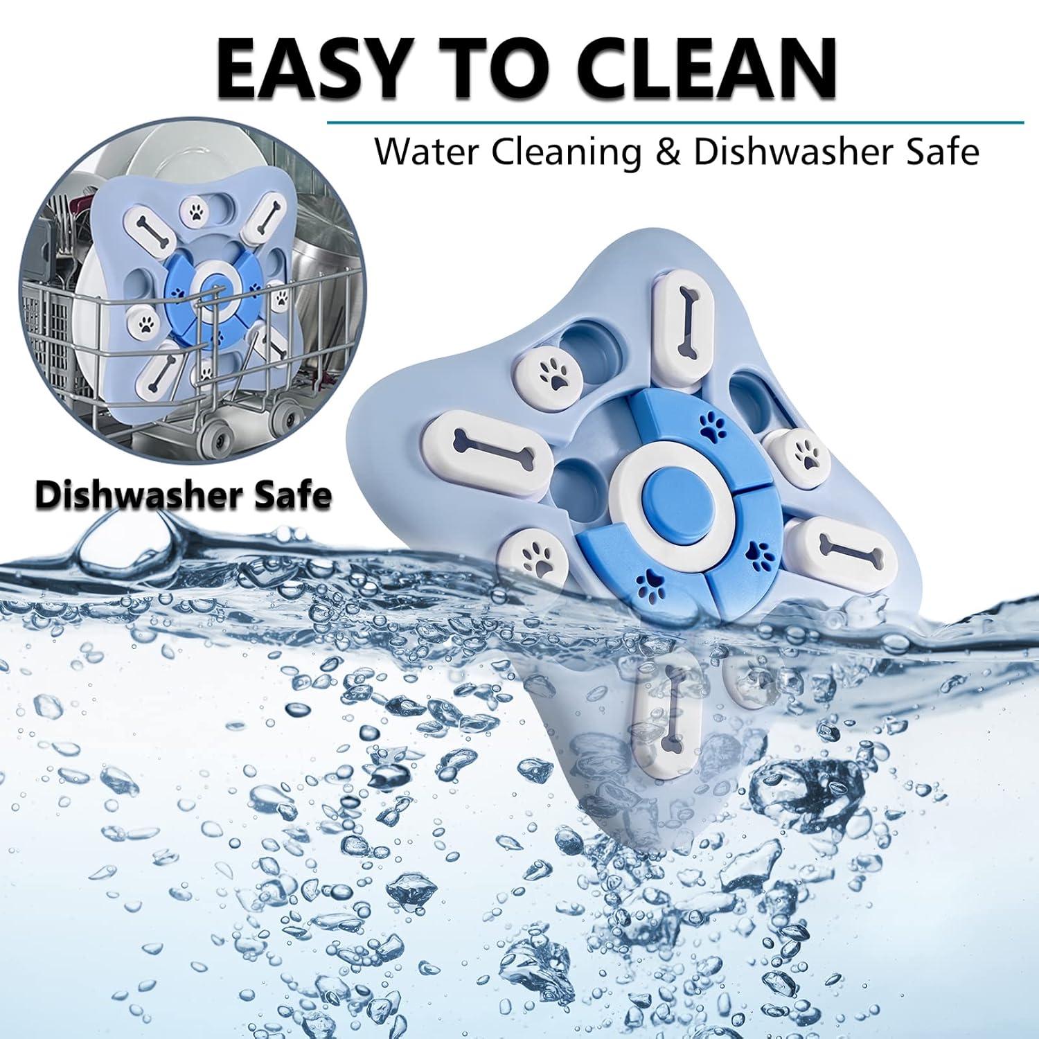 Interactive Dog Puzzle Toy for Large, Medium, Small Smart Dogs - Enrichment and Mental Stimulation for Training - Treat Chew Gifts for Dogs Puppies & Cats (Sky Blue)