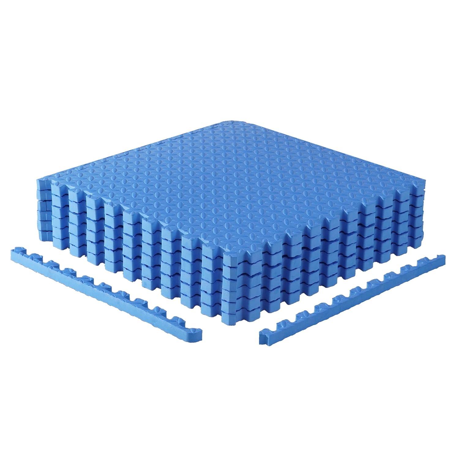 CAP Interlocking Exercise Foam Mats, 24 SQ.FT Diamond, TATAMI, T-Pattern 1-Inch Thickness Tiles