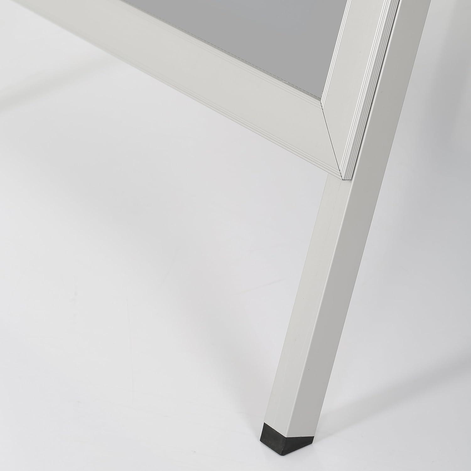 Slide-in A Frame Display Advertising Menu Board, 30x40 Inch Poster Size, Sidewalk Sign, Silver