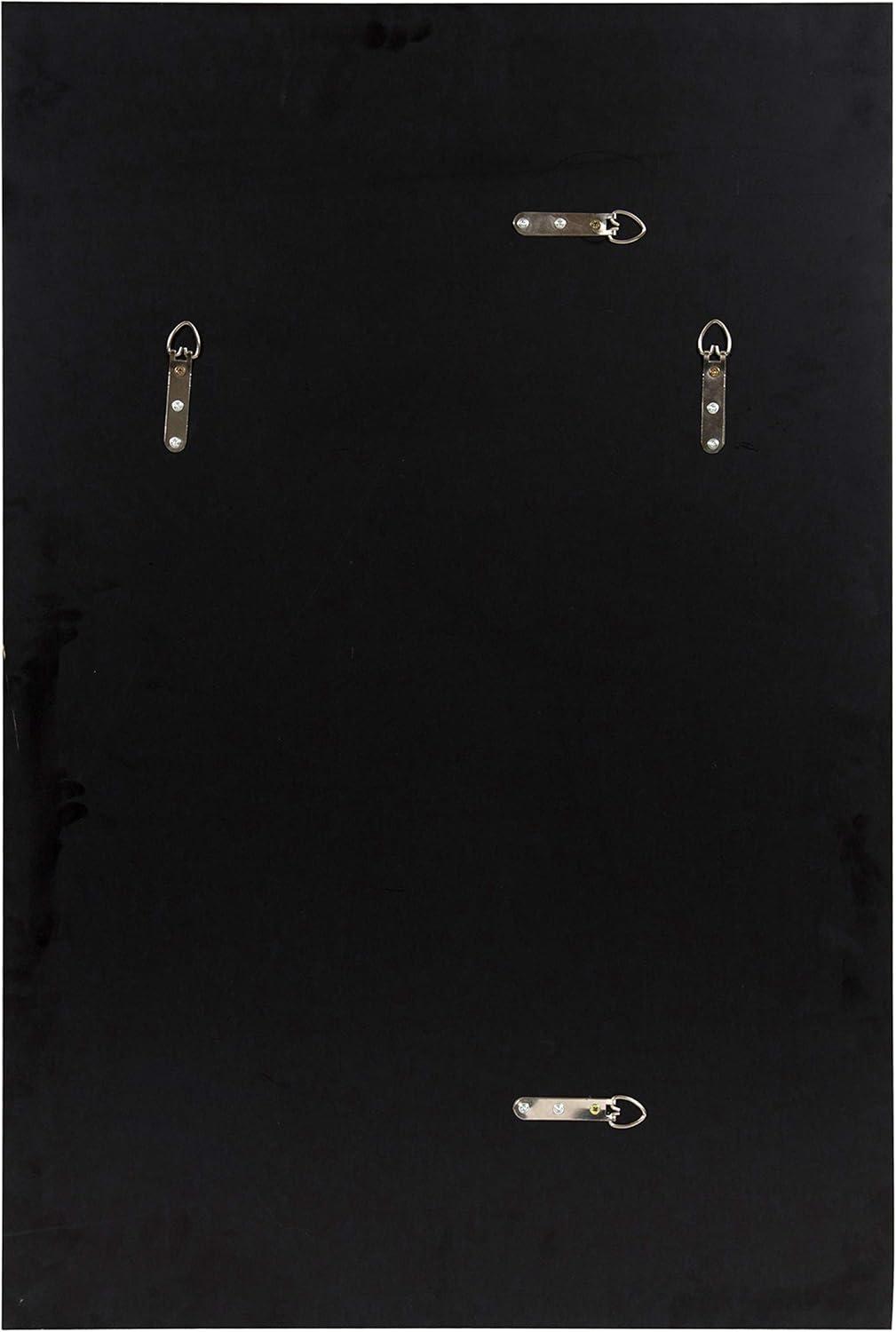 Kate and Laurel Denault Traditional Framed Windowpane Mirror, 24 x 36 Black