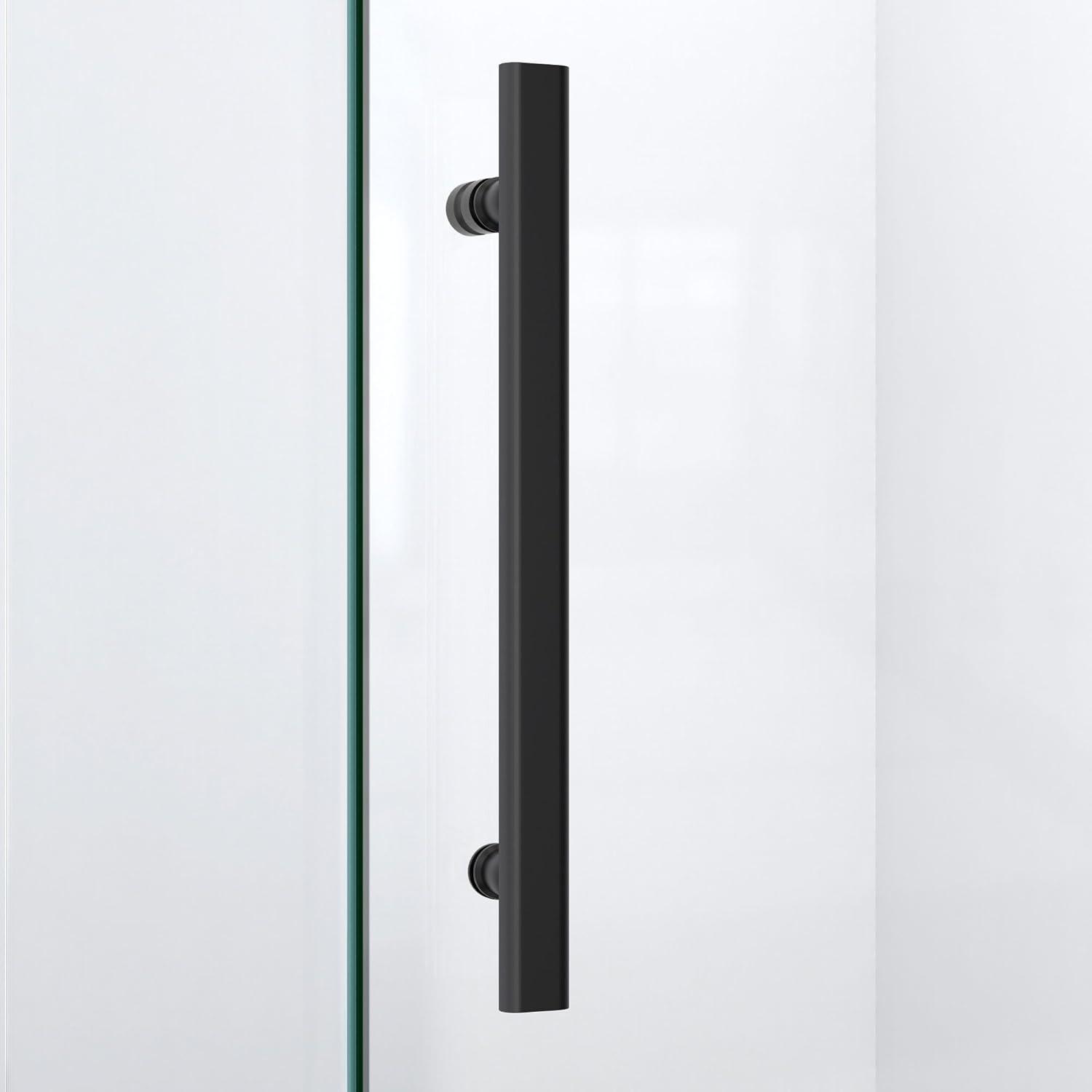 Quatra Lux 46.38" x 72" Hinged Frameless Shower Door with Clear Max Technology