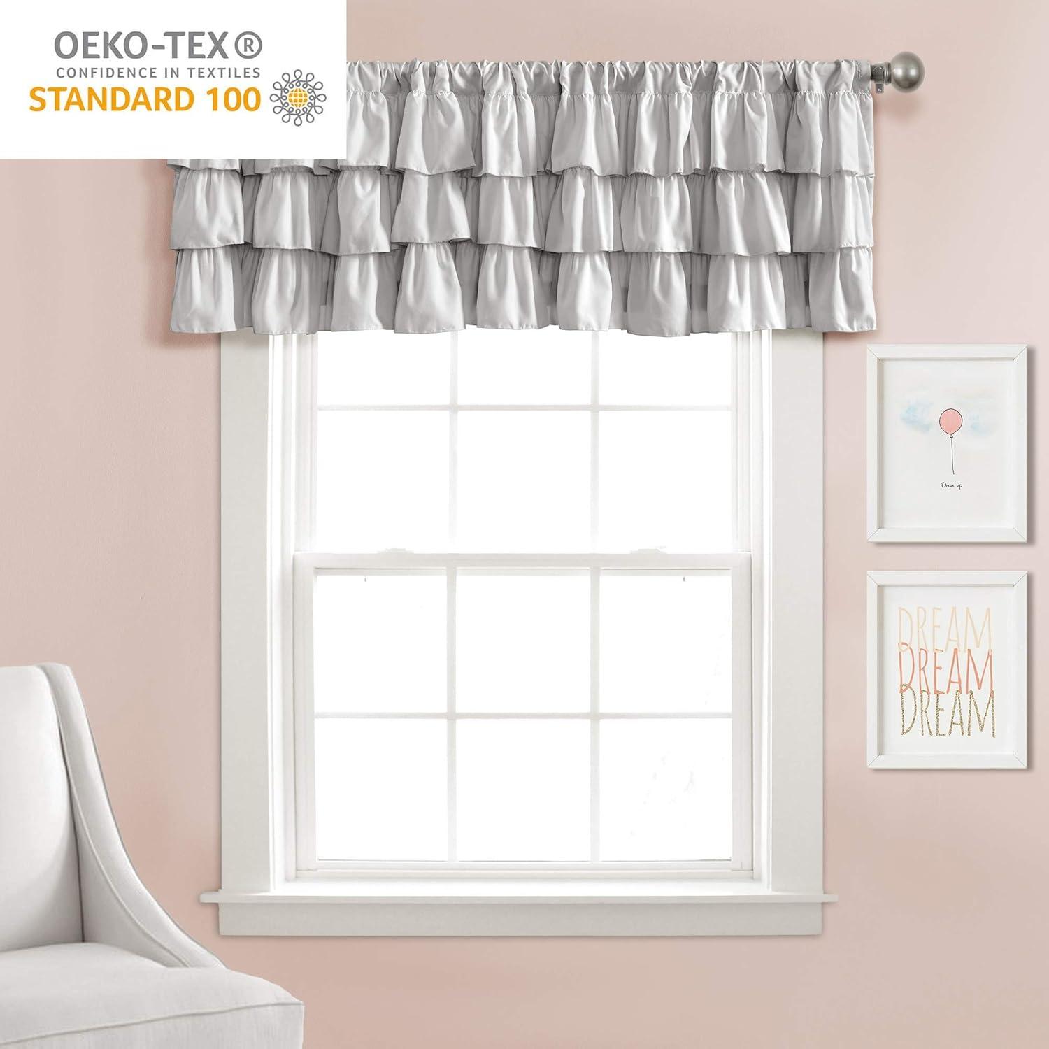 Belle Ruffled 84'' W Window Valance