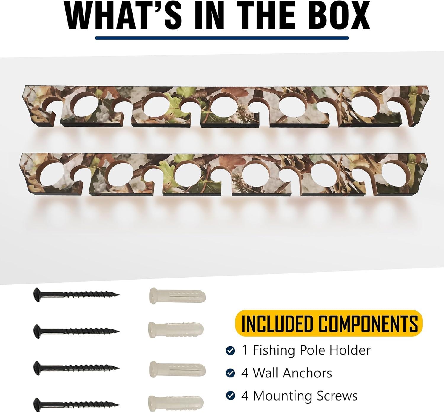 Arlmont & Co. Emberton Manufactured Wood Wall Mounted Fishing Rack