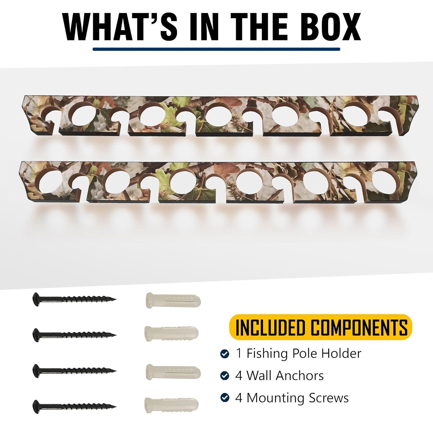 Arlmont & Co. Emberton Manufactured Wood Wall Mounted Fishing Rack