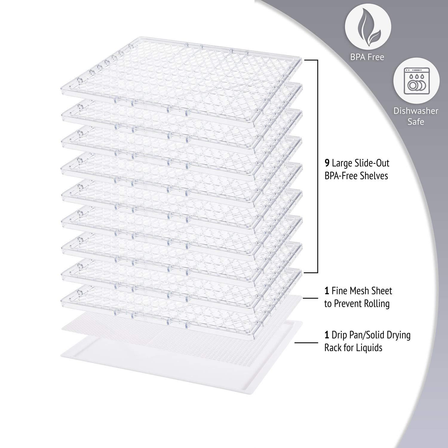 Ivation Ivation 9 Tray 600 Watt Food Dehydrator