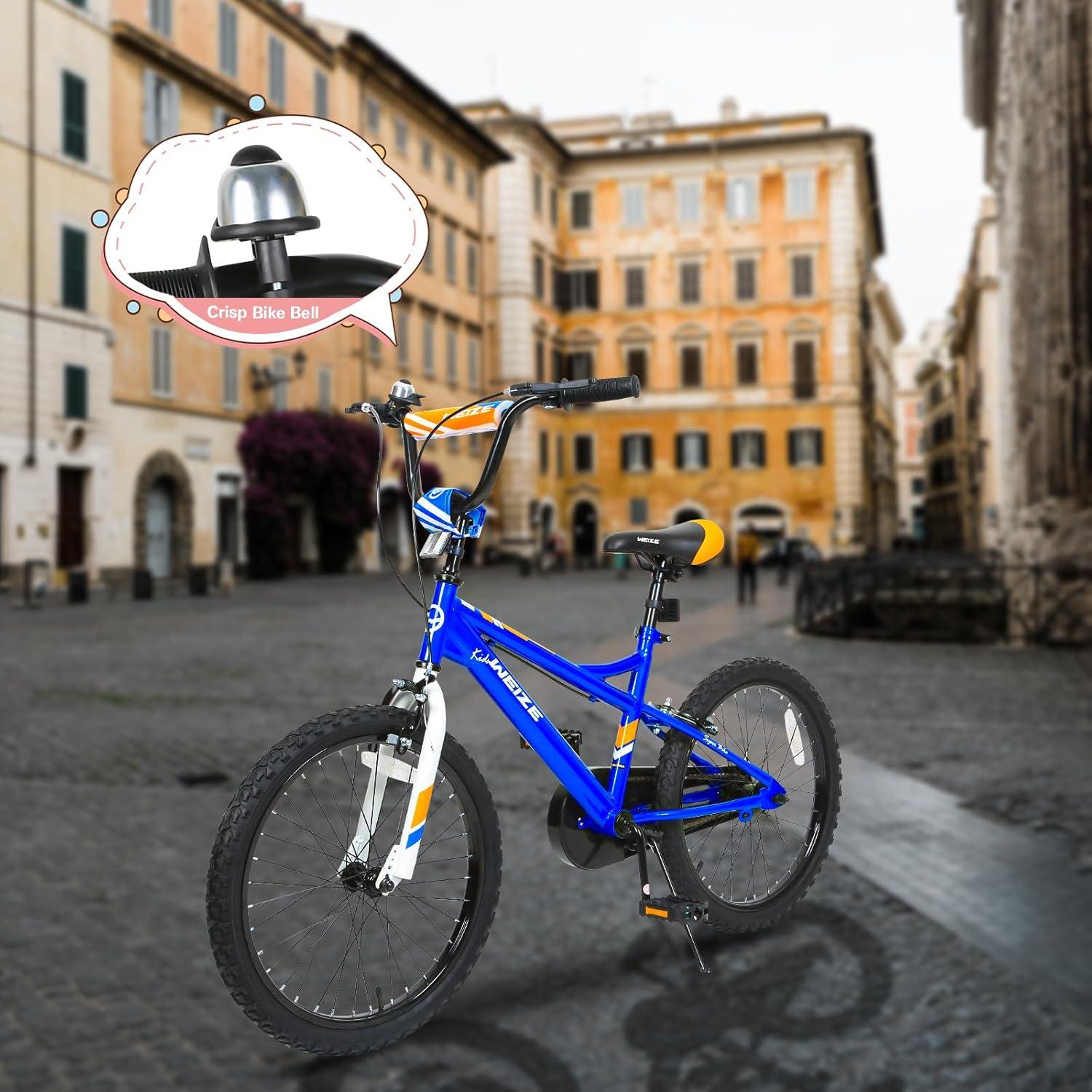 Kids Bike, 20 Inch Children Bicycle for Boys Girls Ages 6-12 Years Old, Rider Height 48-62 Inch, Coaster Brake (Blue)