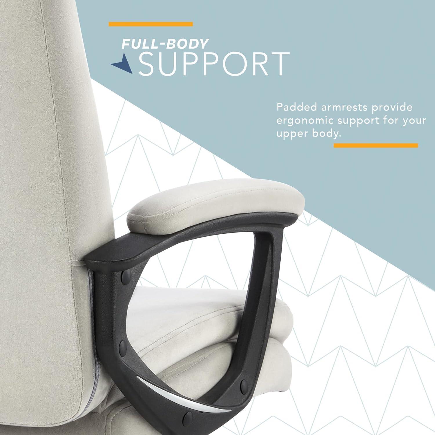 CLICK365 Click365 Classic Comfort Executive Office Chair, Ergonomic Mid-Back, Double-Layer Seat Cushion