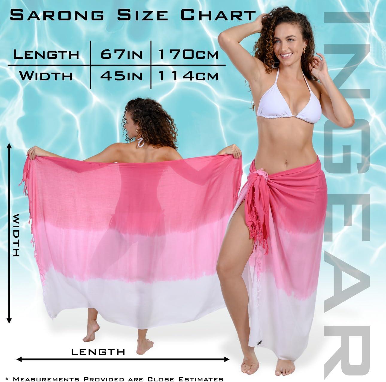 Purple Ombre Cotton Sarong Beach Cover-Up