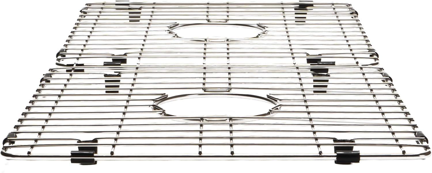 Brushed Stainless Steel Kitchen Sink Grid with Plastic Feet