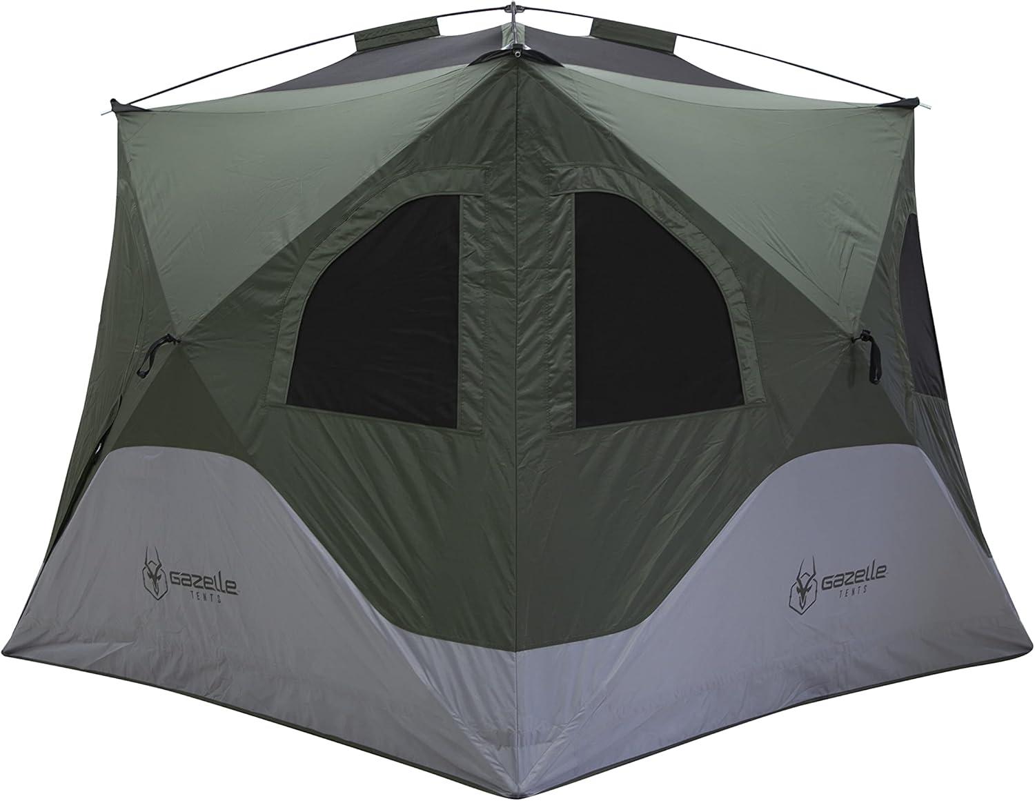 Gazelle Tents™ T4 Portable Hub Tent, 4-Person, Alpine Green, GT400GR