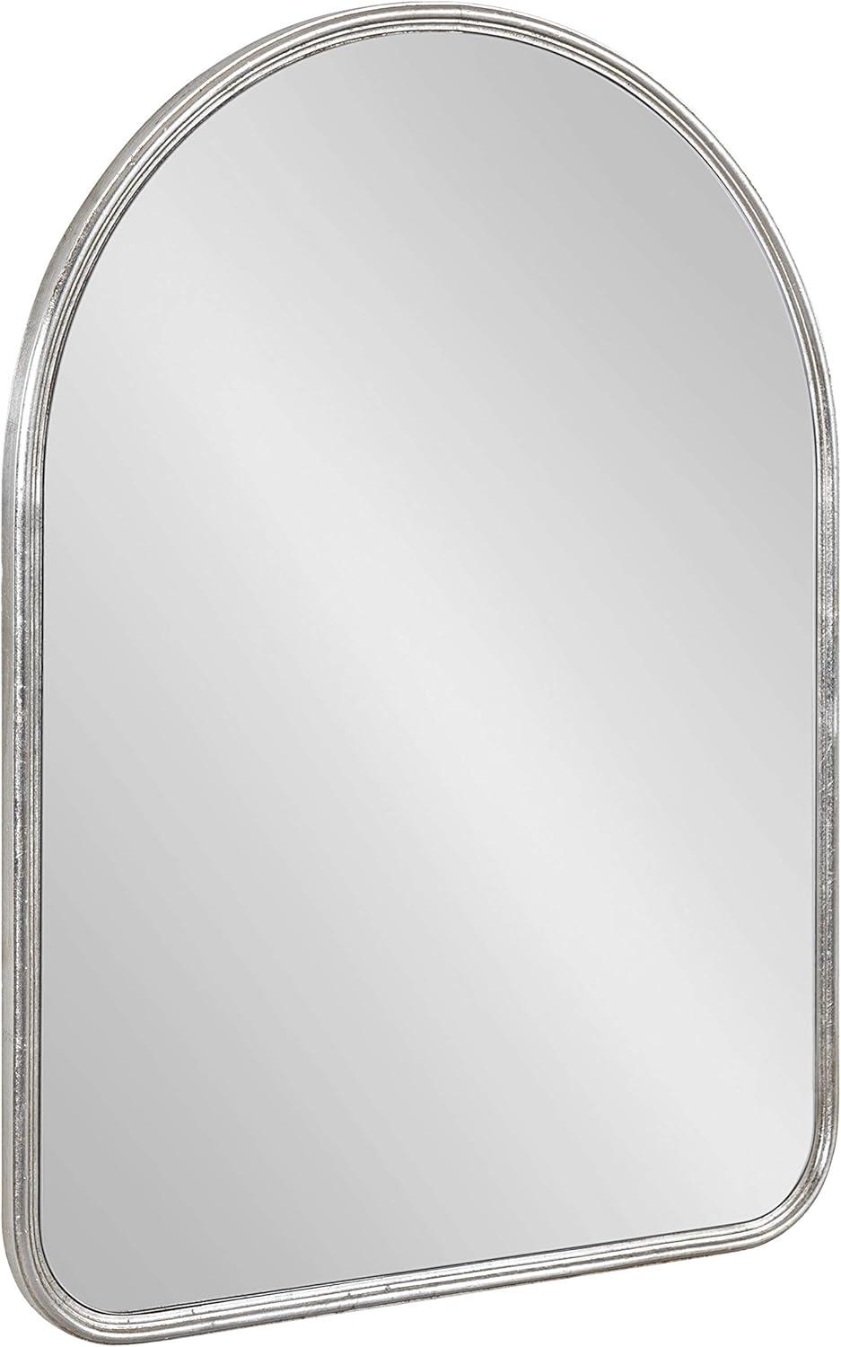 Kate and Laurel Caskill Midcentury Arched Wall Mirror, 18 x 24, Silver, Decorative Modern Mirror for Wall Display