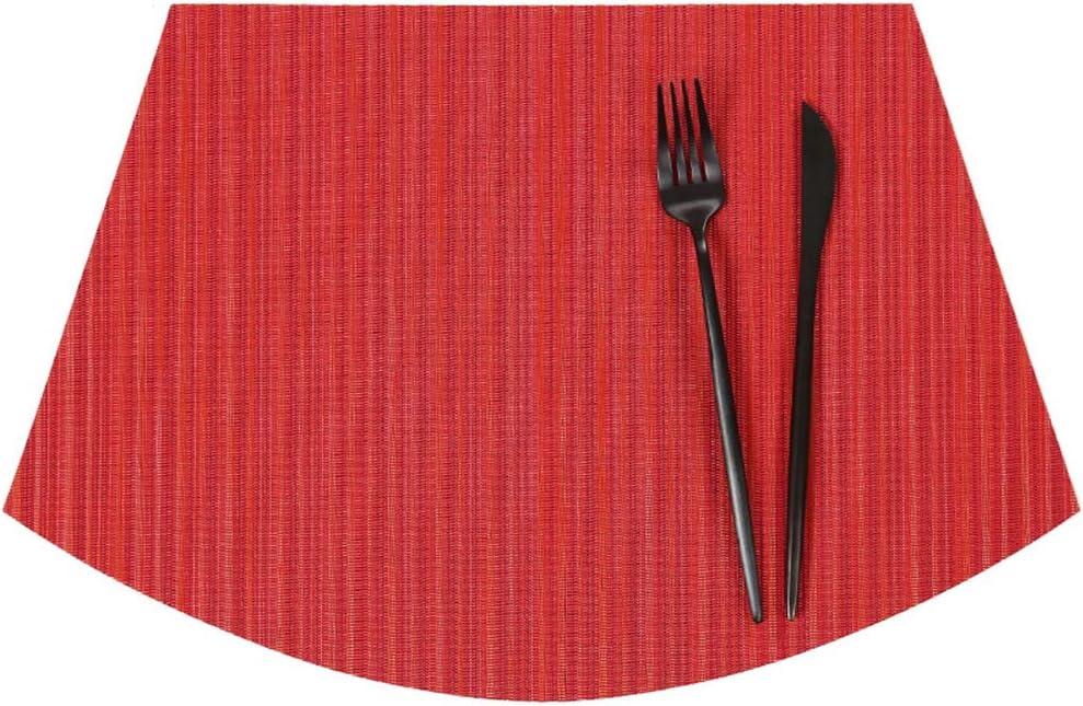 Table Placemats Wedge Shaped Place Mat with Centerpiece Round Mat Table Mats Washable, Set of 7 Placemats for Dining Table