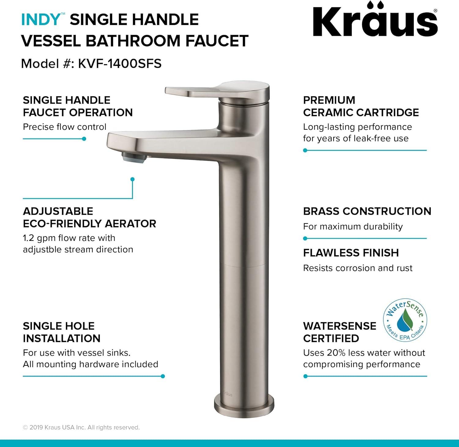 Indy Single Hole Bathroom Faucet