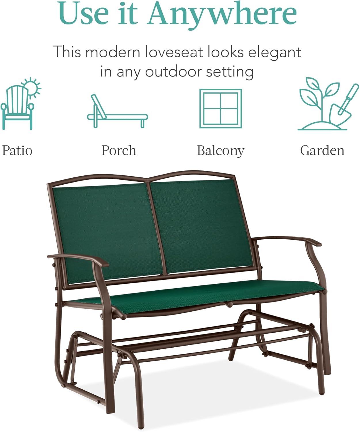 Winston Porter Nethuki Metal Outdoor Glider