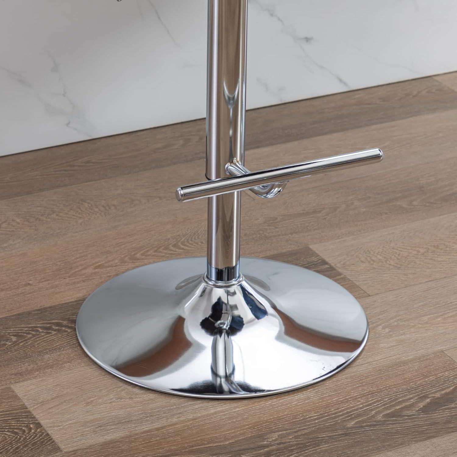 Velvet Bar Stools Set of 2, Counter Height Barstools with Low Back, Swivel Bar Stool for Kitchen Island, Pub (Black)