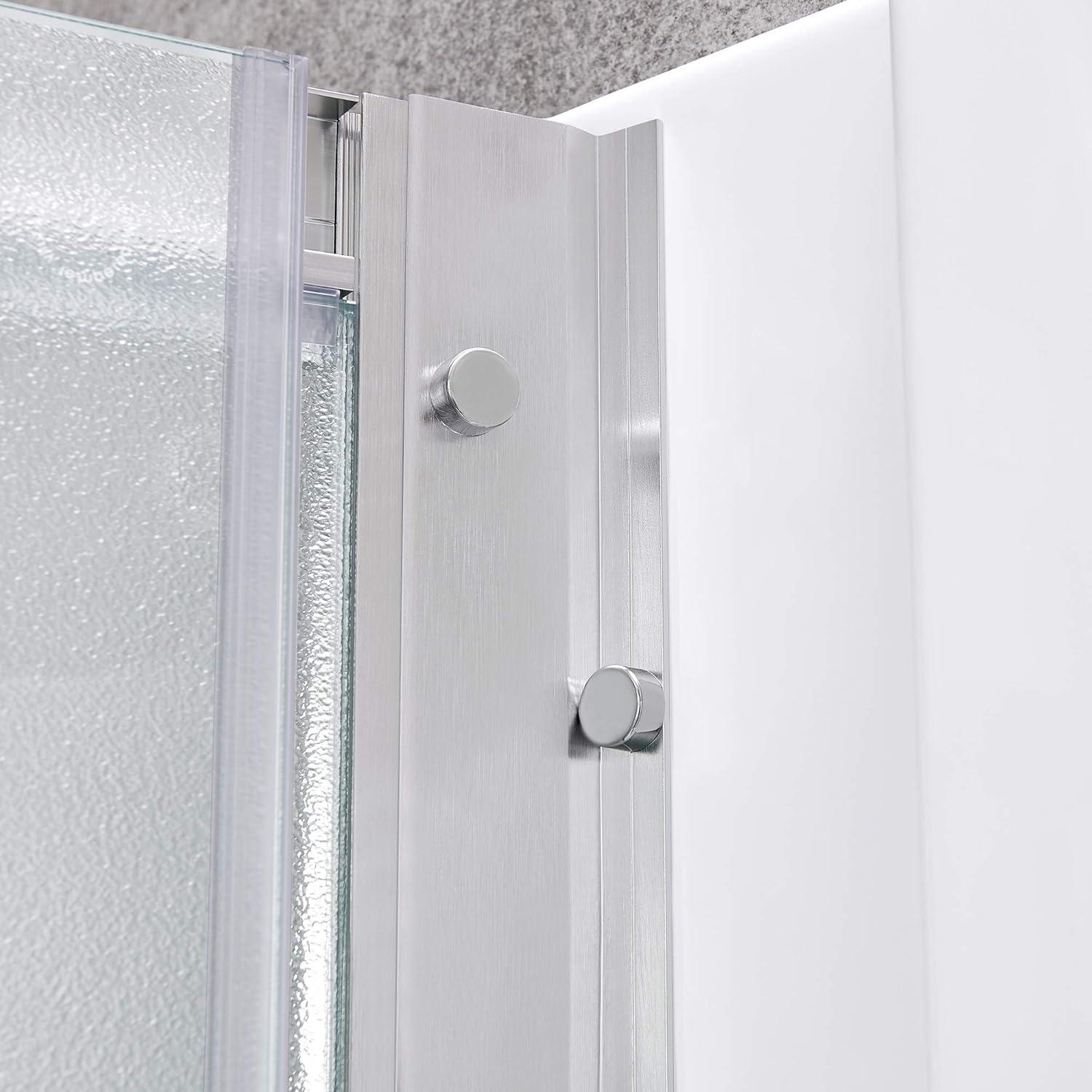 Breeze 32 in. Corner Shower Sliding Door with Walls and Base included, Frosted Glass