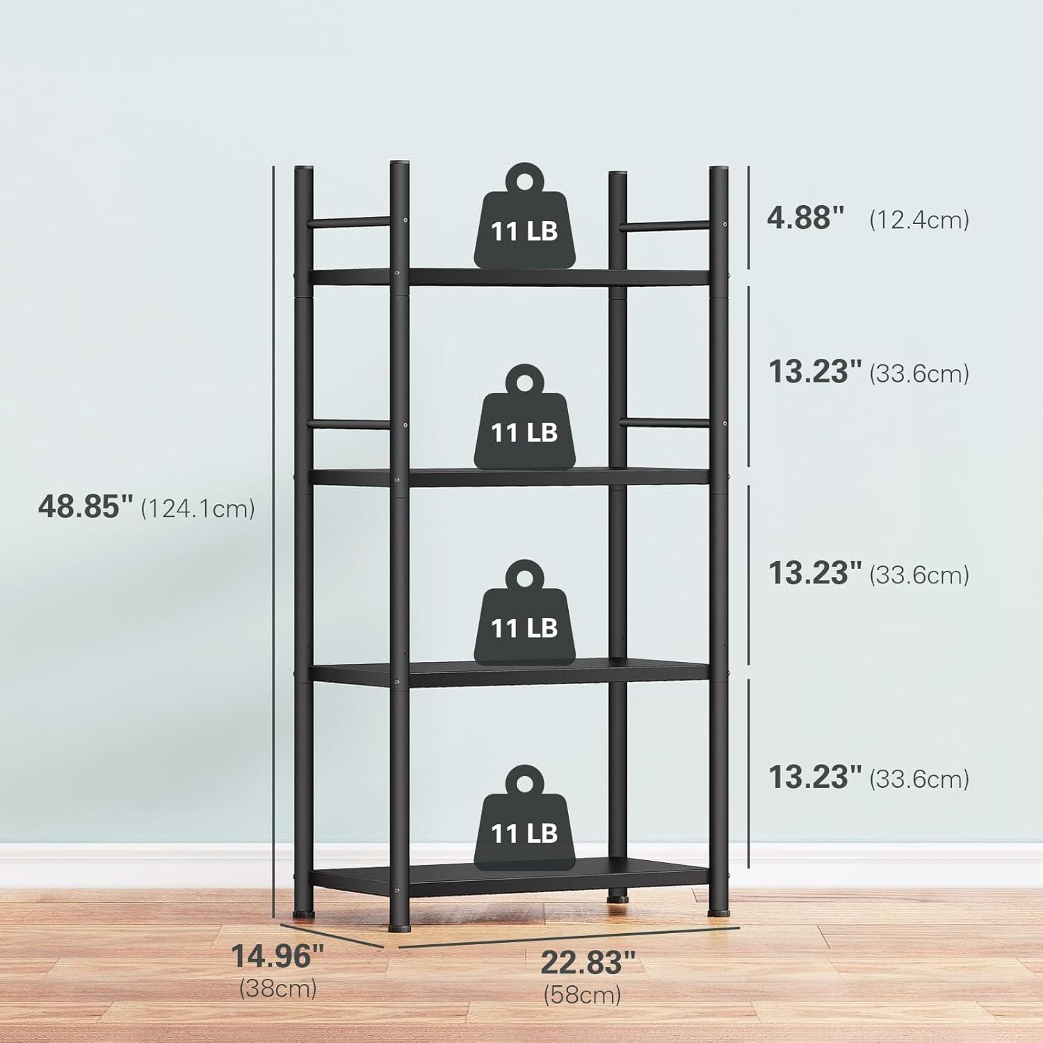 Black Adjustable 5-Tier Wire Kitchen Baker's Rack