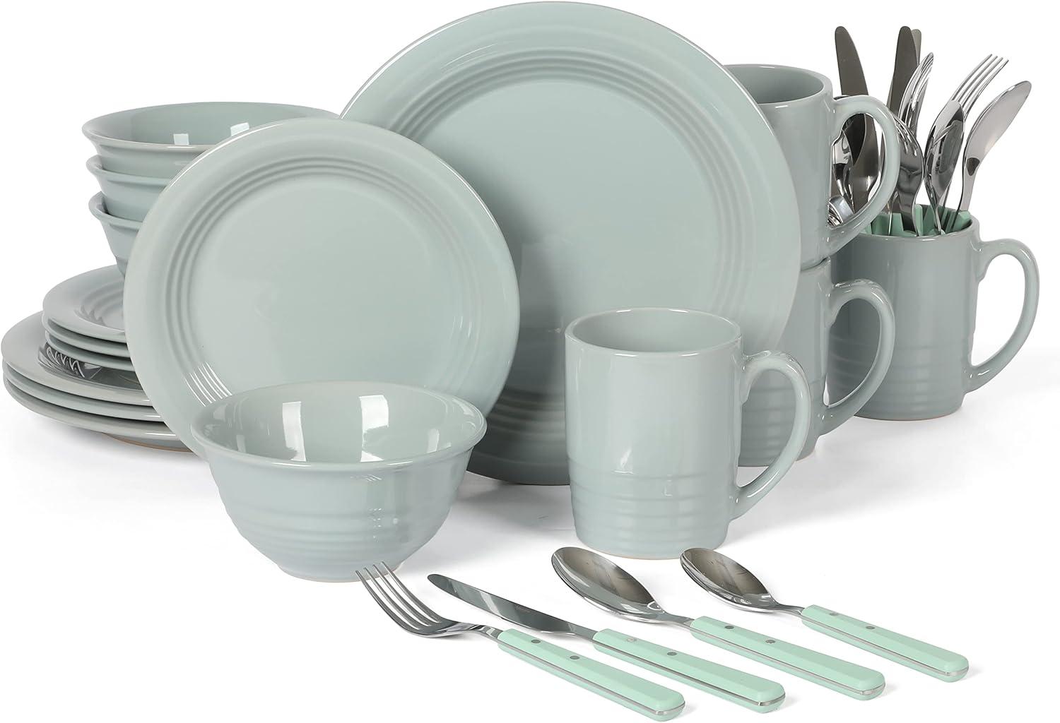 Martha Stewart 32-Piece Combo Set Stoneware Dinnerware Set - Service for 4