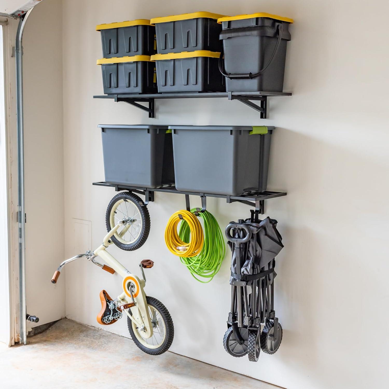 StoreYourBoard 1' x 4' Bristol Garage Wall Mount Shelves | 2-Pack