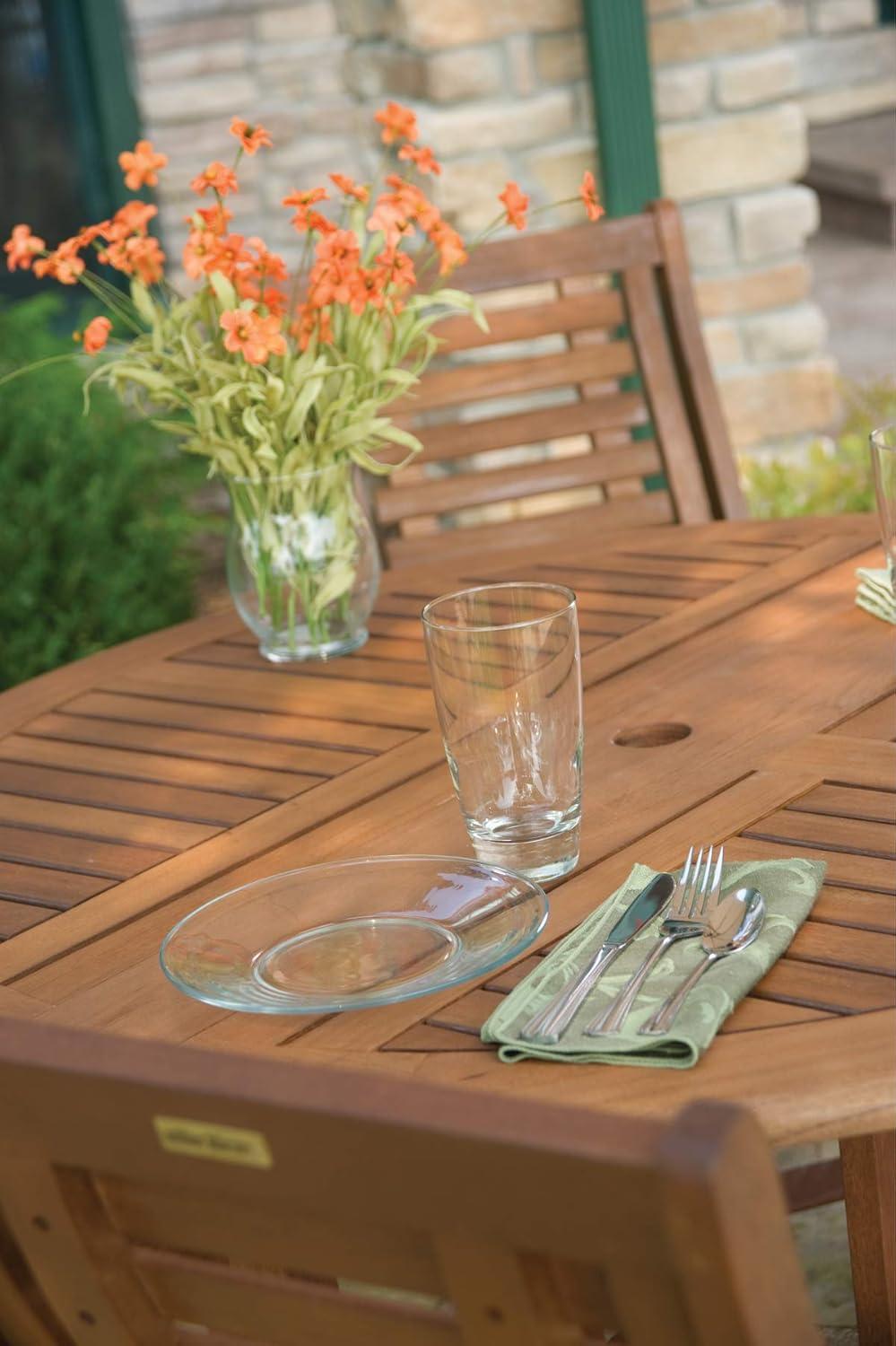 Havenside Home Eilaf 48" Round Eucalyptus Folding Table