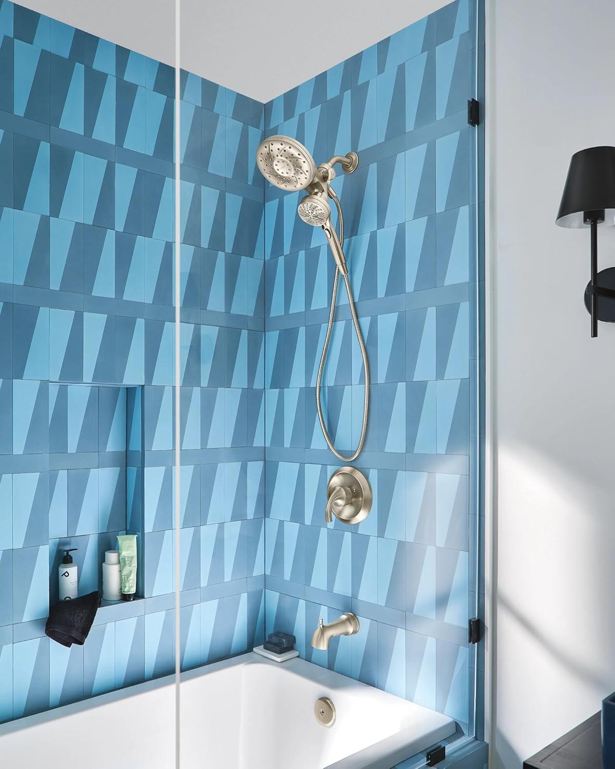 Moen Engage Tub and Shower Faucet with Magnetix Dual Shower Heads, Valve Included