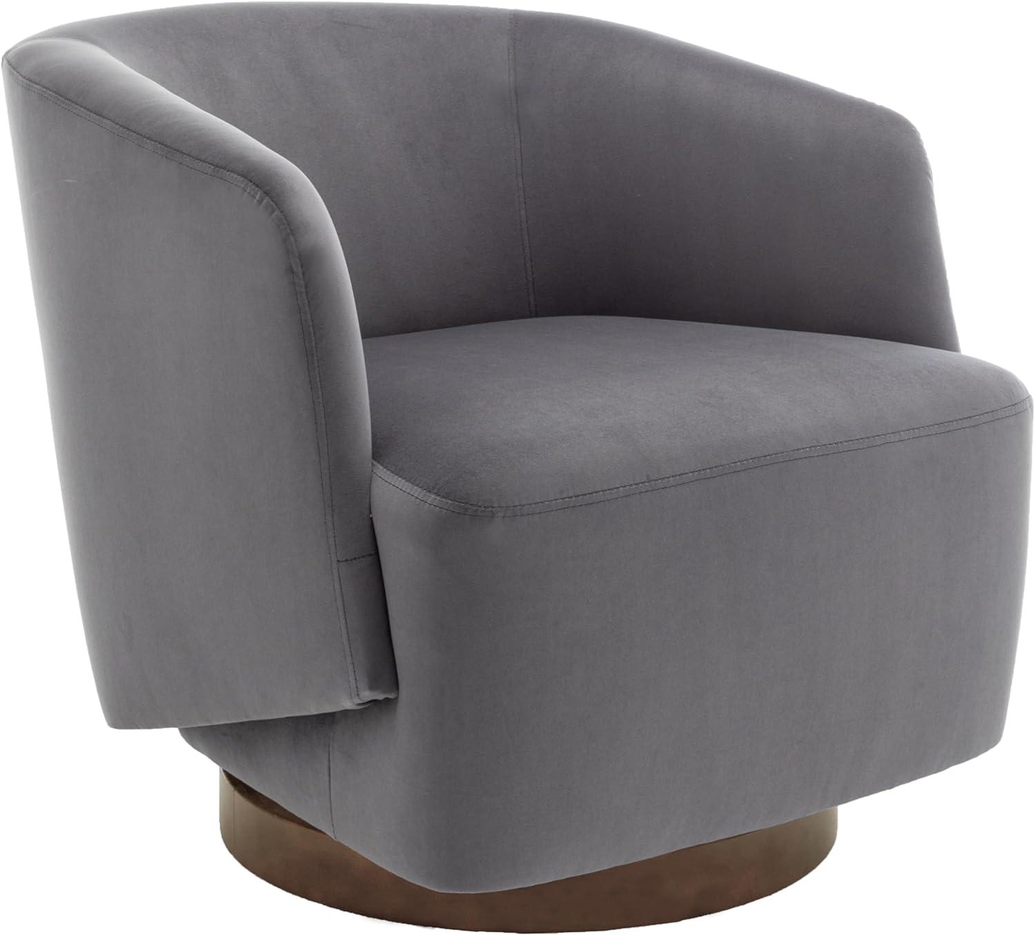 Ibrain Upholstered Swivel Barrel Chair