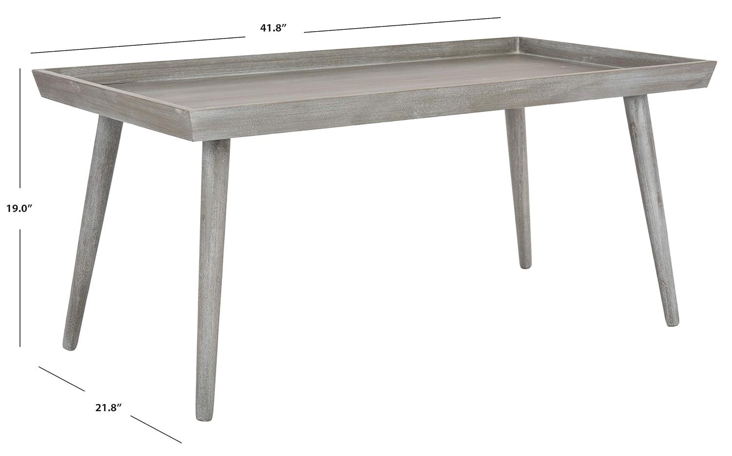 Nonie Coffee Table With Tray - Slate Grey - Safavieh