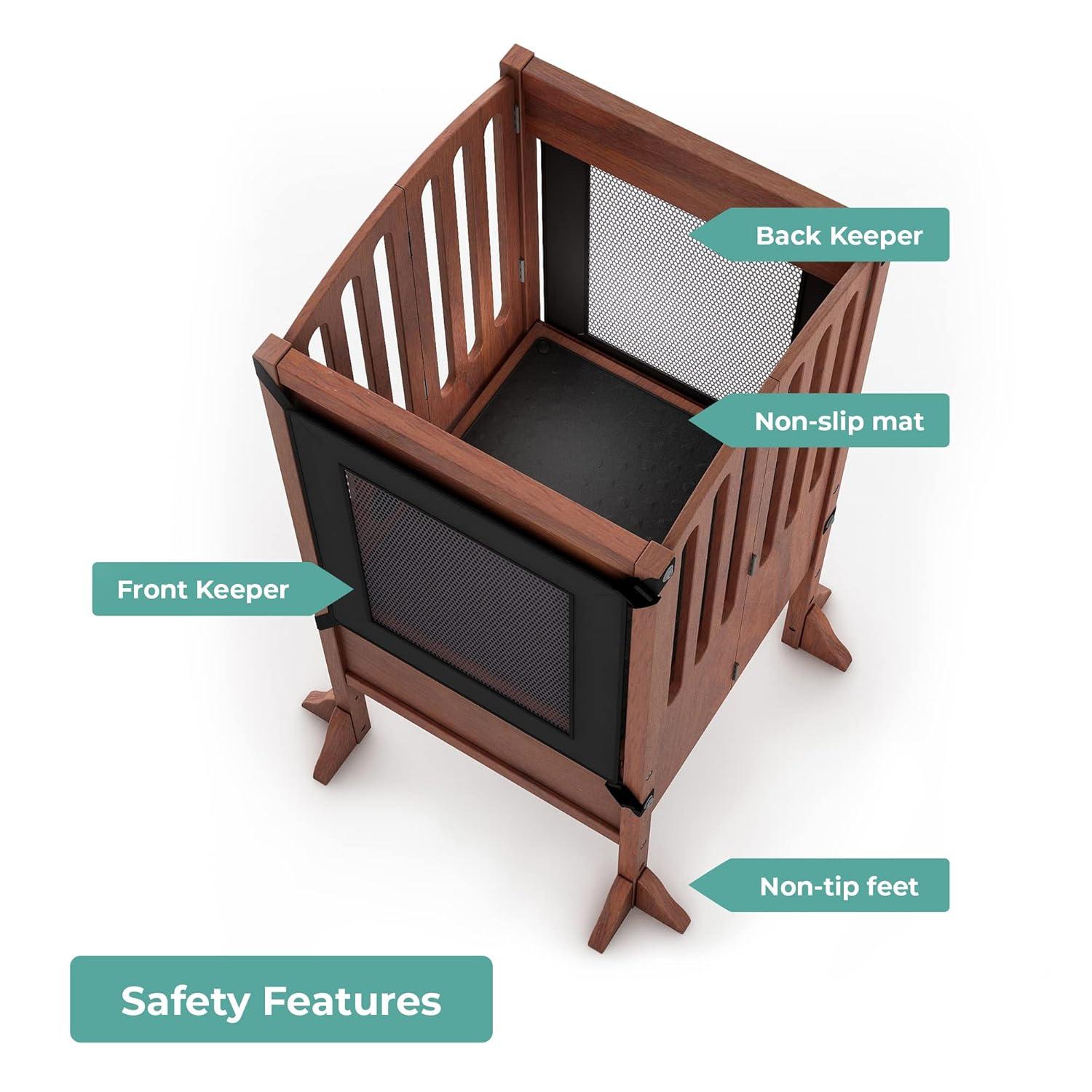 Guidecraft Contemporary Kitchen Helper Foldable Step Stool