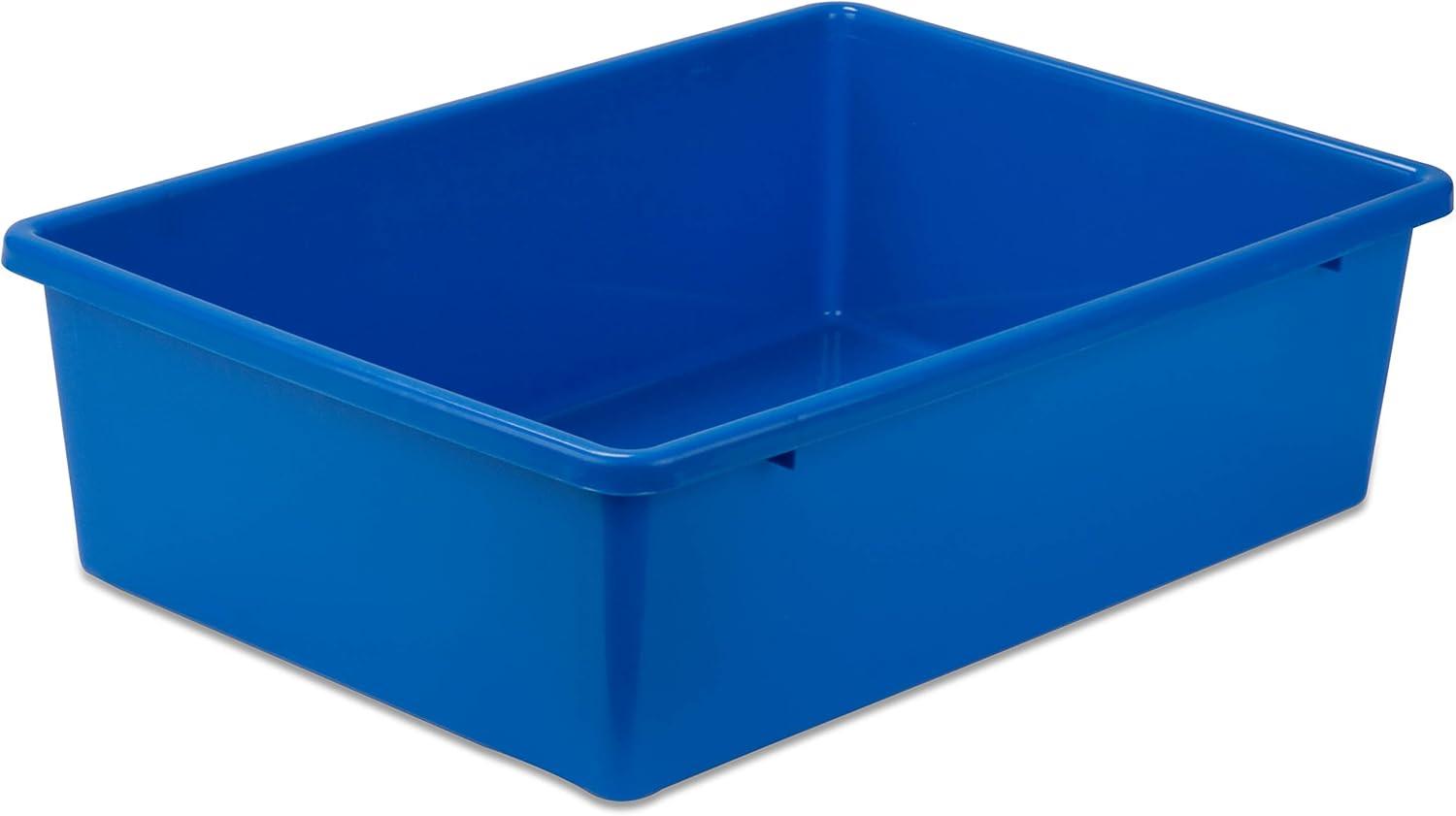 Honey-Can-Do Lightweight Large Plastic Bin, Blue