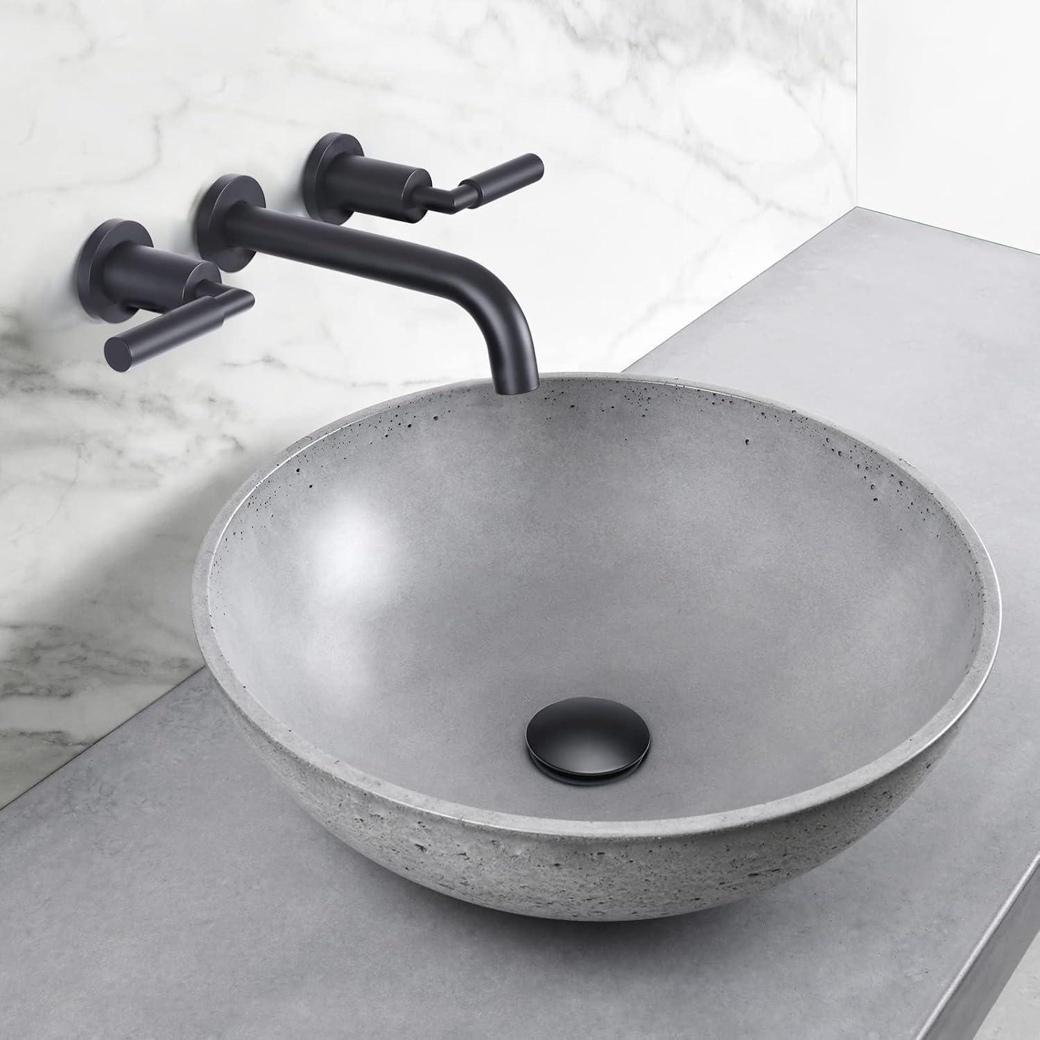 10.08" Widespread Bathroom Faucet 3 Hole, 2-handle Bathroom Sink Faucet with Drain Assembly